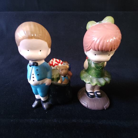 Vintage JWA Joan Walsh Anglund Lot of 3 Ceramic Christmas Ornaments 1979 Japan - Picture 7 of 11